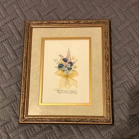Mpressions Framed Nothing is dearer than a daughter Embossed Mixed Media Art - Picture 1 of 7